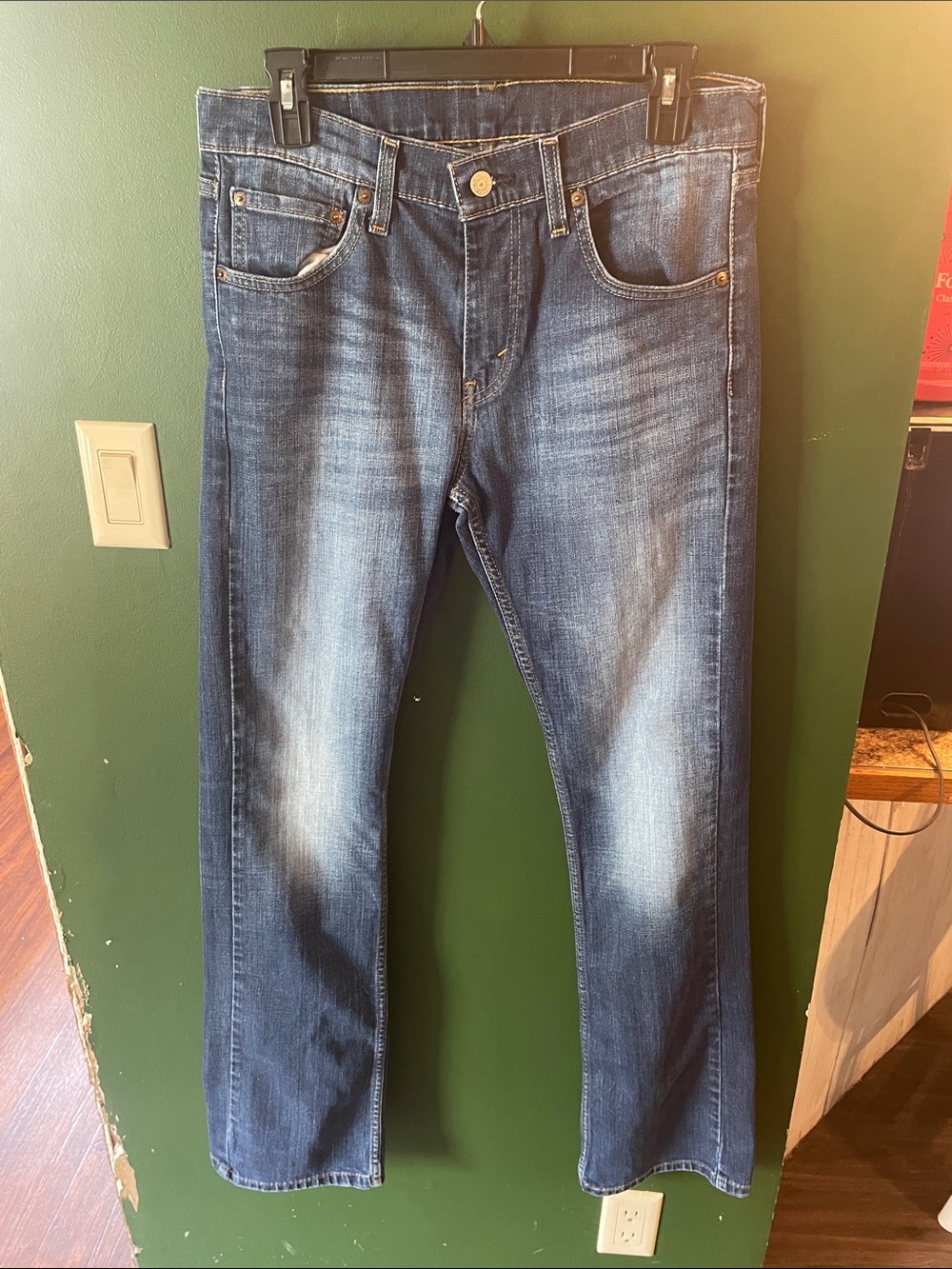 Levi's 527  Men's Blue Bootcut Jeans with Washed Fades Size 31x34